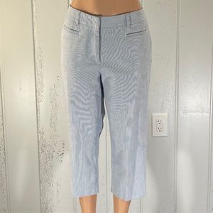 *212 Collection Women's  Natural Fit Striped Cropped Capri Sz 10